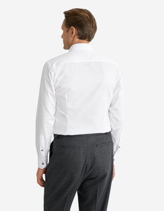 Contemporary Fit Kontrast Skjorta Vit