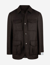 Saba Jacket Ull Fiskben Brun