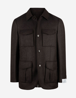 Saba Jacket Ull Fiskben Brun