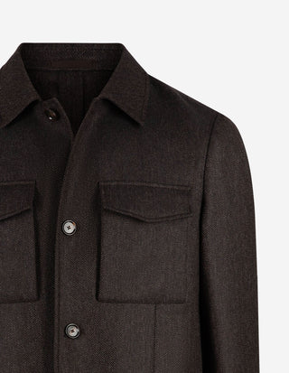 Saba Jacket Ull Fiskben Brun