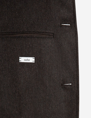 Saba Jacket Ull Fiskben Brun