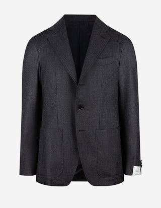 Aida Patch Kostym Ull Flanell Mörkblå