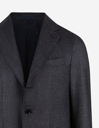 Aida Patch Kostym Ull Flanell Mörkblå