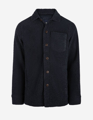 Pile Fleece Overshirt Navy