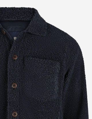 Pile Fleece Overshirt Navy