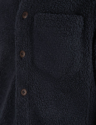 Pile Fleece Overshirt Navy