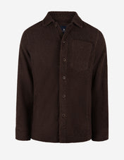 Pile Fleece Overshirt Mörkbrun
