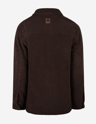 Pile Fleece Overshirt Mörkbrun
