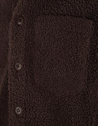 Pile Fleece Overshirt Mörkbrun