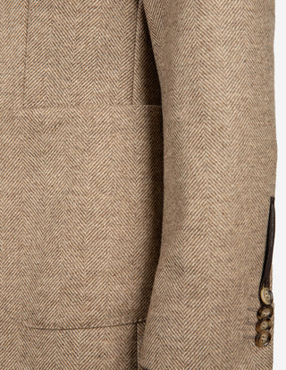Ferry Patch Kavaj Moon Tweed Fiskben Beige