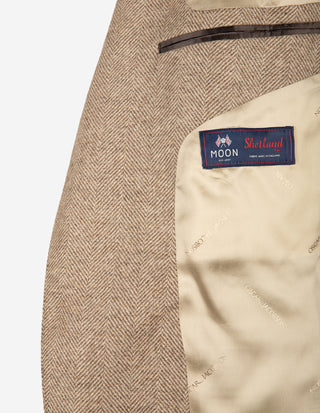 Ferry Patch Kavaj Moon Tweed Fiskben Beige