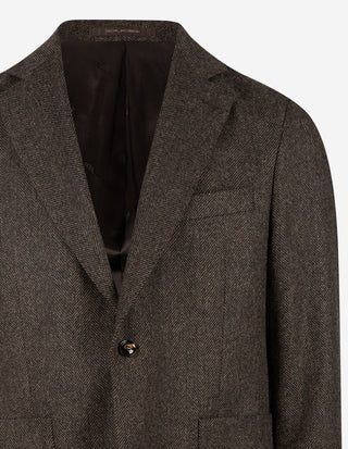 Ferry Patch Kavaj Moon Tweed Fiskben Brun