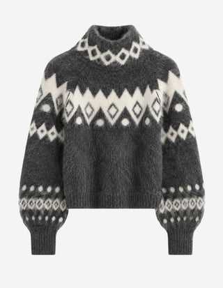 Kylie Tröja Mohair Grå