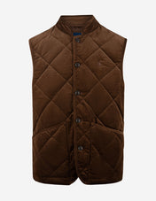 Quilted Corduroy Vest Manchester Brun