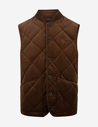 Quilted Corduroy Vest Manchester Brun