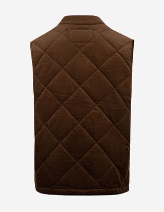 Quilted Corduroy Vest Manchester Brun