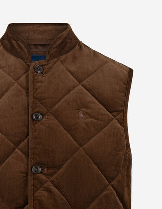 Quilted Corduroy Vest Manchester Brun
