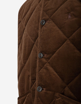 Quilted Corduroy Vest Manchester Brun