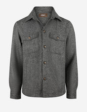 Firenze Overshirt Tweed Fiskben Grå
