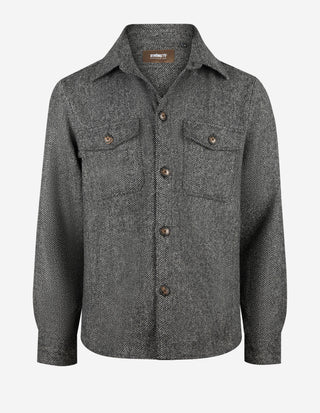 Firenze Overshirt Tweed Fiskben Grå