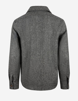 Firenze Overshirt Tweed Fiskben Grå