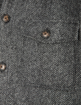 Firenze Overshirt Tweed Fiskben Grå