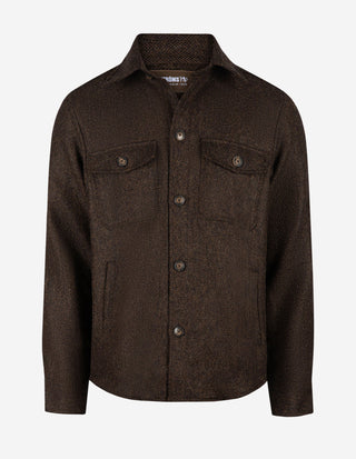 Firenze Overshirt Tweed Fiskben Brun
