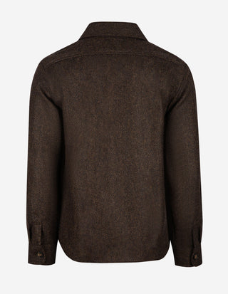 Firenze Overshirt Tweed Fiskben Brun