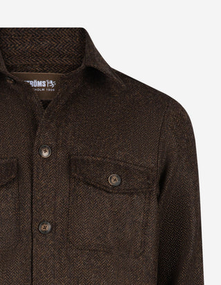 Firenze Overshirt Tweed Fiskben Brun