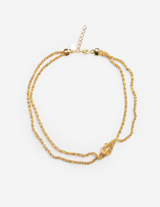 Gemma Knot Halsband Guld
