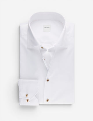 Regular Fit Skjorta Bomull Twill Vit