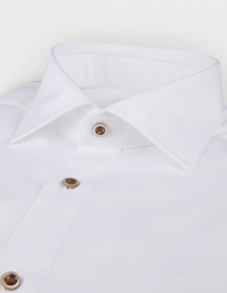 Regular Fit Skjorta Bomull Twill Vit