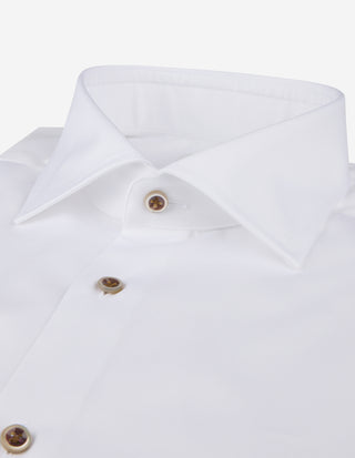 Slimline Skjorta Bomull Twill Vit