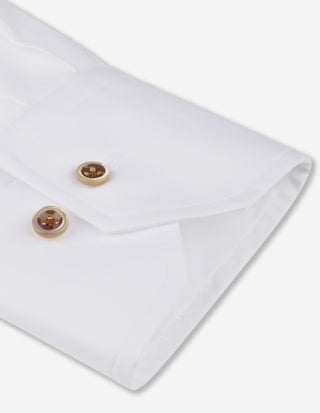 Slimline Skjorta Bomull Twill Vit