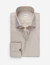 Slimline Skjorta Hundtand Beige