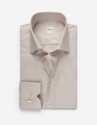 Slimline Skjorta Hundtand Beige