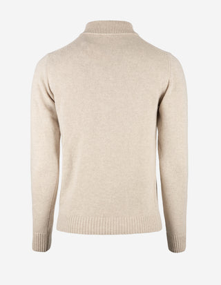 Tröja Half Zip Merinoull Ljusbeige