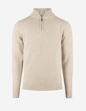 Tröja Half Zip Merinoull Ljusbeige