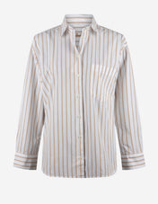 Jackie Skjorta Bomull Randig Beige/Vit
