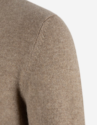 Tröja V-Hals Kashmir Beige Melerad