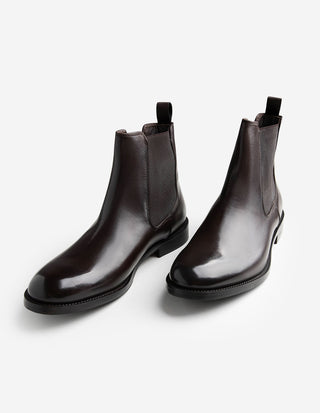 Chelsea Boots Läder Brun