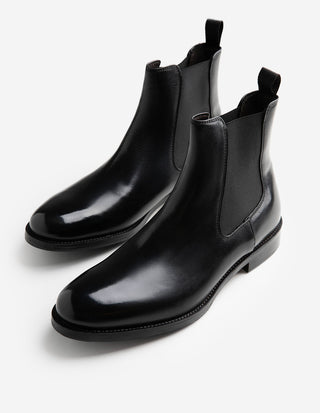 Chelsea Boots Läder Svart