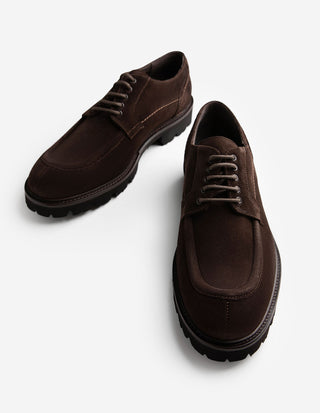 Chunky Split-Toe Derby Mocka Brun