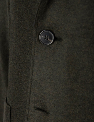 Kavaj Light Pressed Wool Olivgrön