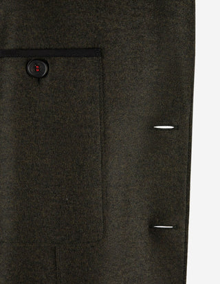 Kavaj Light Pressed Wool Olivgrön