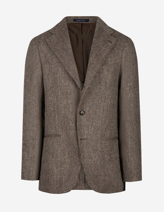 Sartorial Jacket Kavaj Tweed Fiskben Brun