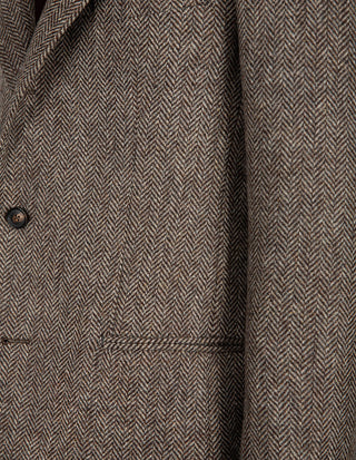 Sartorial Jacket Kavaj Tweed Fiskben Brun