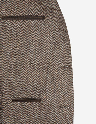 Sartorial Jacket Kavaj Tweed Fiskben Brun