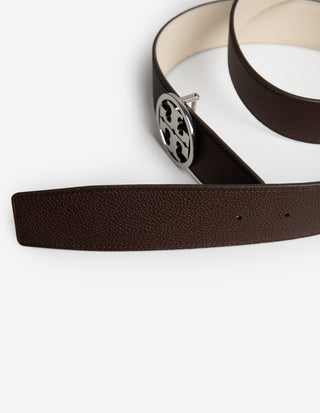 Miller Reversible Bälte Silver/Mörkbrun/Benvit
