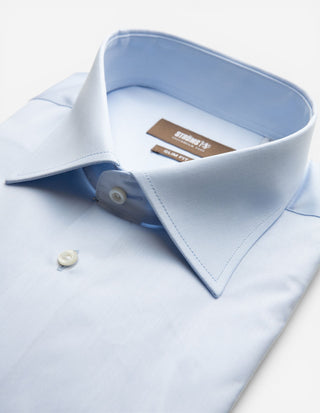 Slim Fit Skjorta Bomull Light Blue